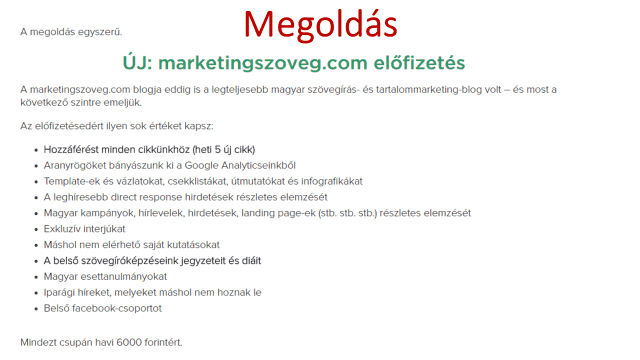 reklámszöveg ajánlat