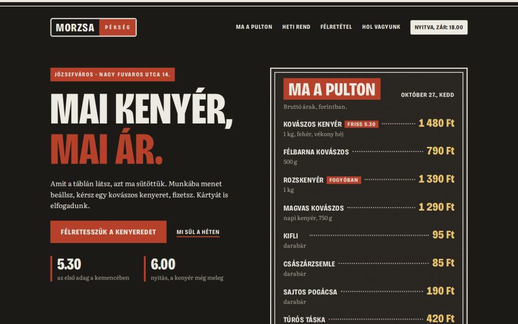 Kísérlet, 2. lap: ugyanaz a péküzlet, buyer personával, betűvel, színnel, referenciával és tiltólistával.